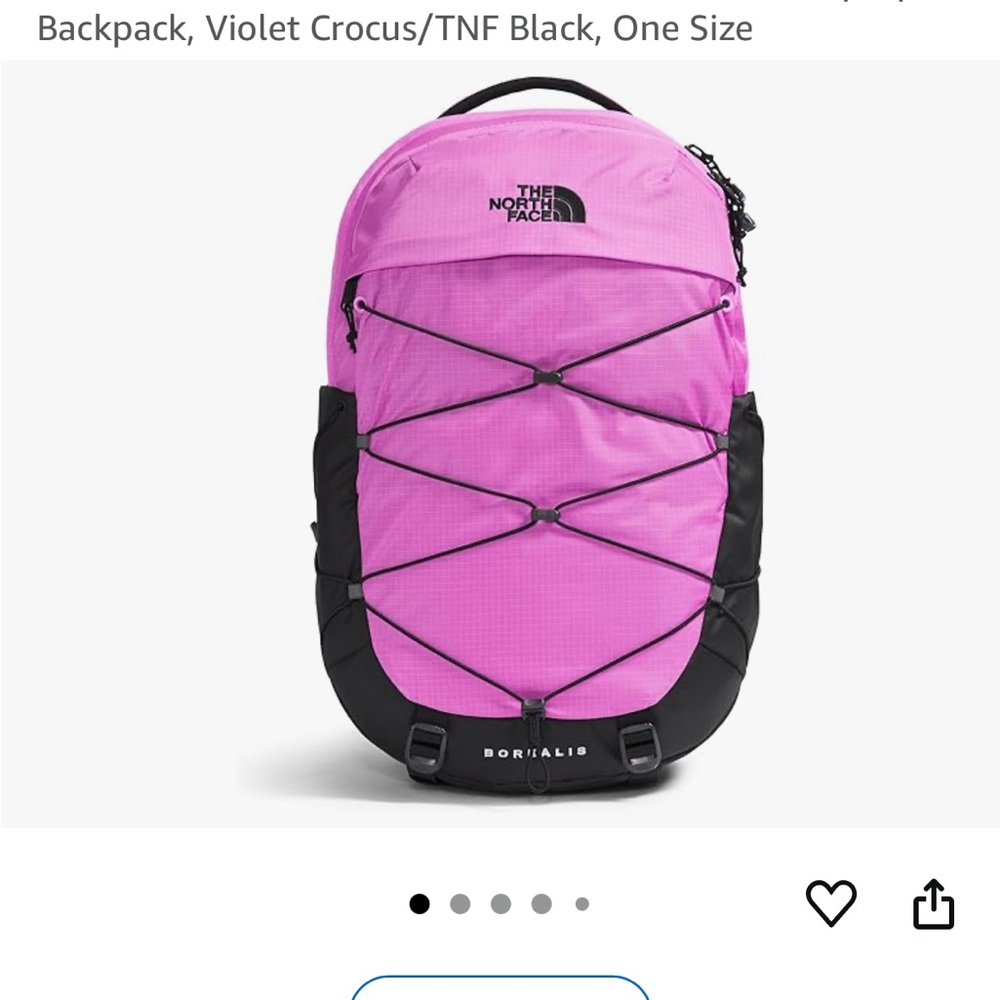 The North Face Pink and Black Backpack